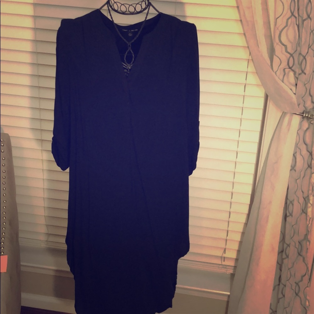 Black high-low dress